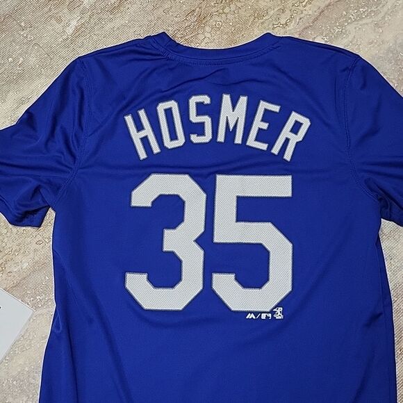 MAJESTIC YOUTH MLB KC ROYALS ERIC HOSMER JERSEY SIZE LARGE 14-16 - Picture 2 of 5